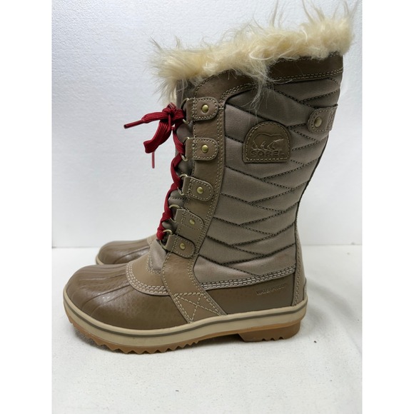 Sorel Tofino II Snow Boots Women 5 Brown Waterproof Faux Fur Quilted NY2419-297 - Picture 5 of 8